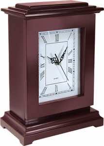 Peace Keeper RGC Tall Gun Clock Front Panel Entry Mahogany Stain Wood Holds 1 Handgun 13.25