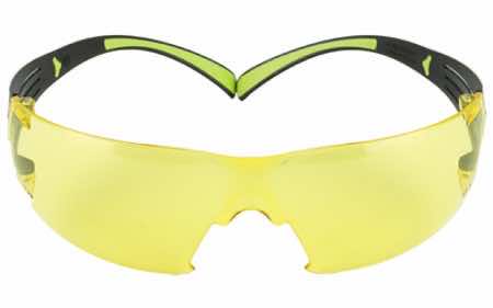 Peltor SF400PA8 Sport SecureFit 400 Adult Wraparound Amber Lens Polycarbonate Black Frame