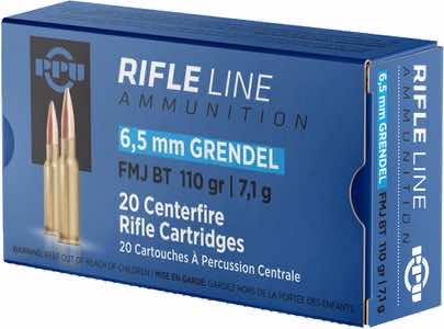 PPU PP6GF Standard Rifle 6.5Grendel 110gr Full Metal Jacket Boat Tail 20 Per Box/25 Case