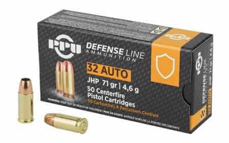 PPU PPD32A Defense 32ACP 71gr Jacketed Hollow Point 50 Per Box/20 Case