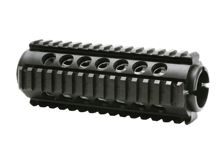 ProMag PM242 Quad Rail Handguard 2-Piece Polymer w/Aluminum Heat Shield Insert Black AR-15 Carbine