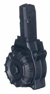 ProMag DRMA26 Standard 30rd Drum 9mm Luger Fits AR-15, Compatible w/Glock Style Magazines Black DuPont Zytel Polymer