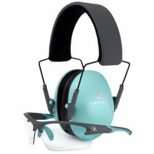 Radians LS0820CKCS G4 Junior Shooting Glasses Youth Clear Lens Charcoal Gray with Aqua Accents Frame