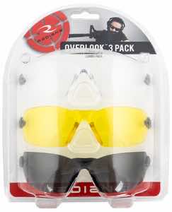 Radians OV3114CS Overlook Glasses Adult Clear/Smoke Gray/Amber/Black/Silver Frames 3 Pack