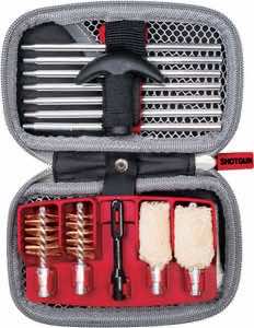 Real Avid AVGCK310S Gun Boss Cleaning Kit 12 Gauge & 20 Gauge Shotgun/14 Pieces/Black Weather Resistant Nylon Case