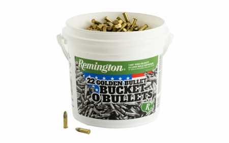 Remington Ammunition 21231 Golden Bullet Bucket O Bullets 22LR 36gr Plated Hollow Point 1400 Per Box/4 Case *Bucket