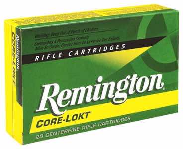Remington Ammunition 21407 Core-Lokt 30-06 Springfield 180 gr Soft Point Core Lokt 20 Per Box/ 10 Case