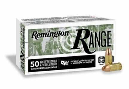 Remington Ammunition R27780 Range 9mmLuger 124gr Full Metal Jacket 50 Per Box/20 Case