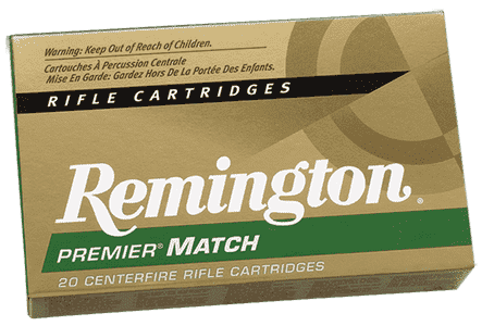 Remington Ammunition 21485 Premier Match 308 Win 168 gr Sierra MatchKing BTHP 20 Per Box/ 10 Cs