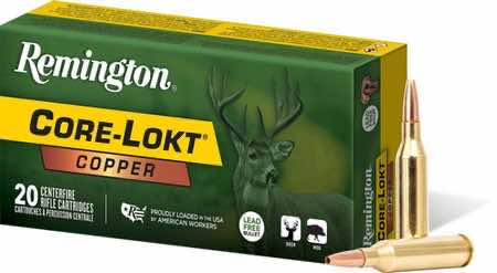 Remington Ammunition R27855 Core-Lokt Copper 270 Win 130 gr Copper Hollow Point 20 Per Box/ 10 Case