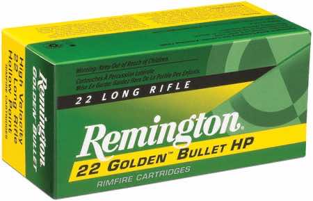 Remington Ammunition 21229 Golden Bullet Rimfire 22 LR 36 gr Plated Hollow Point 225 Per Box/ 10 Cs