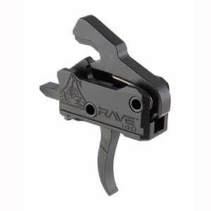 Rise Armament T017BLK RA-140 Super Sporting Single-Stage Curved Trigger with 3.50 lbs Draw Weight & Black Hardcoat Anodized Finish for AR-Platform Right