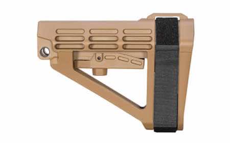 SB Tactical SBA4X02SB SBA4 X Synthetic Flat Dark Earth 5-Position Adjustable for AR-Platform (Tube Not Included)