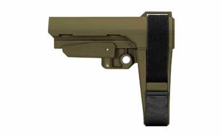 SB Tactical SBA3X04SB SBA3 X Synthetic OD Green 5-Position Adjustable for AR-Platform (Tube Not Included)