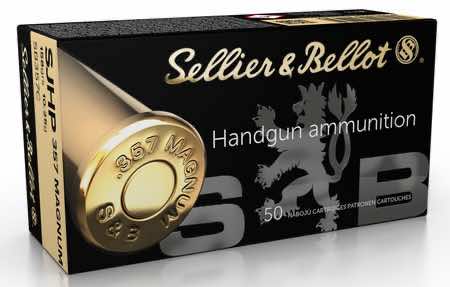 Sellier & Bellot SB357C Handgun 357Mag 158gr Semi Jacketed Hollow Point 50 Per Box/20 Case