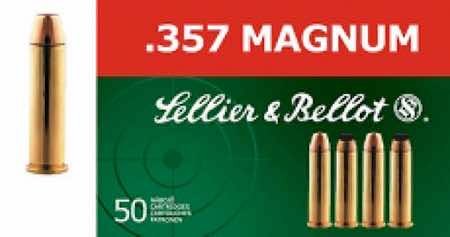 Sellier & Bellot SB357L Handgun 357 Mag 158 gr Lead Flat Nose 50 Per Box/ 20 Case