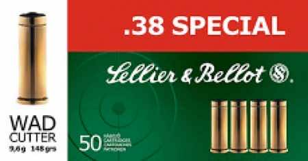 Sellier & Bellot SB38L Handgun 38 Special 158 gr Lead Flat Nose 50 Per Box/ 20 Case