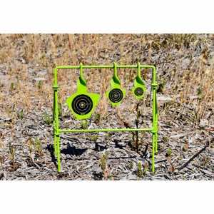 SME SMEST22FLD Spinning Target Handgun Steel Black/Green Bullseye Illustration Impact Enhancement Motion