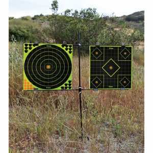 SME SMETGTST Double Paper Target Stand Black Steel Includes 8 Metal Clips