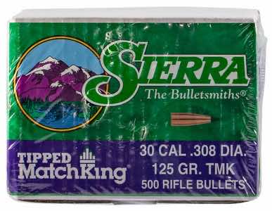 Sierra 7725C Tipped MatchKing 30Cal 125gr Tipped MatchKing 500/Box