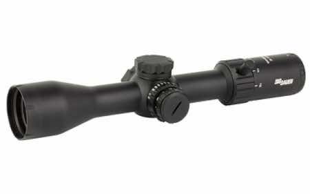 Sig Sauer Electro-Optics SOW43004 Whiskey4 SFP Low Profile Black 3-12x44mm 30mm Tube Illuminated Hellfire Quadplex Reticle