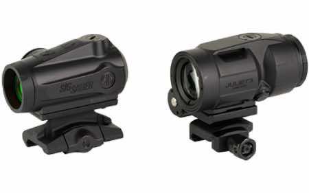 Sig Sauer Electro-Optics SORJ5101 Romeo5 Gen II w/Juliet 3 Magnifier Black 1x20mm/3x22mm, 2 MOA Red Dot/Micro Magnifier