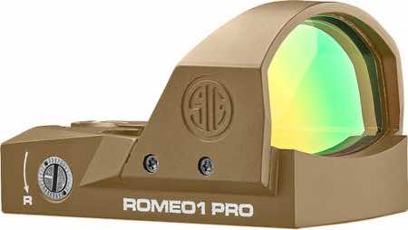 Sig Sauer Electro-Optics SOR1P103 Romeo1Pro Flat Dark Earth 1 x 30 mm 6 MOA Red Dot