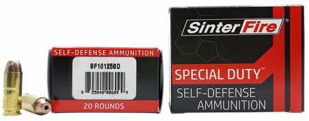 SinterFire Inc SF10125SD Special Duty (SD) 10mm Auto 125 gr Lead Free Frangible Hollow Point 20 Per Box/ 10 Case