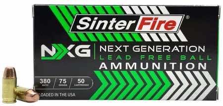SinterFire Inc SF38075NXG Next Generation (NXG) 380 ACP 75 gr Lead Free Ball 50 Per Box/ 20 Case