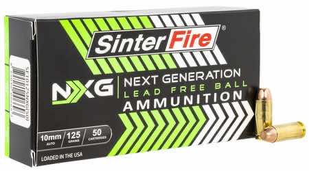 SinterFire Inc SF10125NXG Next Generation (NXG) 10mm Auto 125 gr Lead Free Ball 50 Per Box/ 20 Case