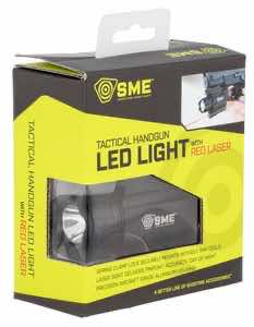 SME SMEWLLP Compact Tactical Handgun LED Light/Laser Combo Black 250 Lumens White Cree LED Red Laser