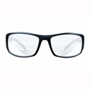 M&P Accessories 110168 Thunderbolt Shooting Glasses Full Size Clear Mirror Lens Black Frame