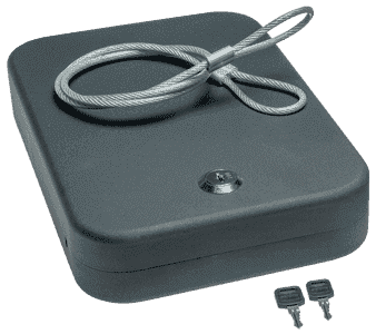 SnapSafe 75210 Lock Box XL Key Entry Black Steel Holds 1 Handgun 10