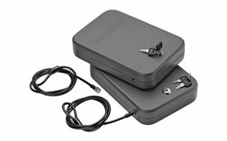 SnapSafe 75211 Lock Box Keyed Alike XL Key Entry Black Steel Fireproof- Yes 2 Pack