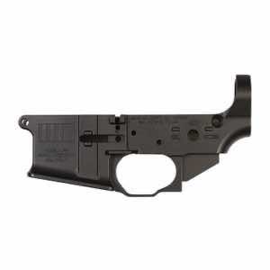Sons Of Liberty Gun Works FCDAMBILR LRF Ambi Stripped Lower Receiver FCD Collab, Black Anodized Aluminum, Ambi Controls, Flared Magwell, Fits Mil-Spec AR-15