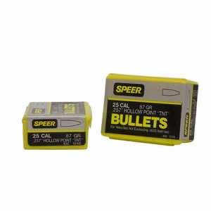 Speer 1246 TNT 25 Cal .257 87 gr Jacket Hollow Point 100 Per Box/ 5 Case
