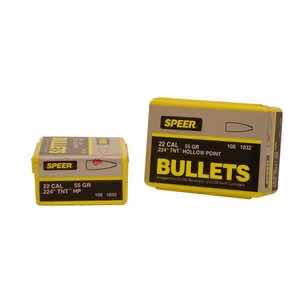 Speer 1032 TNT 22 Cal .224 55 gr Jacket Hollow Point 100 Per Box/ 5 Case