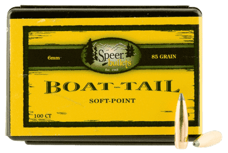Speer 1213 Boat-Tail 6mm .243 85 gr Jacketed Soft Point Boat Tail 100 Per Box/ 5 Case