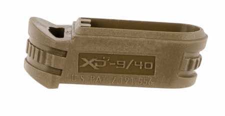 Springfield Armory XDS5902MFDE Backstrap Sleeve made of Polymer with Flat Dark Earth & 1 Piece Design for 9mm Luger Springfield XD-S with #2 Backstrap & 3