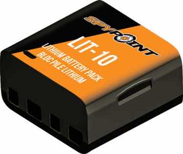 Spypoint 05558 LIT-10 Rechargeable Lithium Battery Pack Black 3.7 Volts 10,000 mAh Fits LINK-MICRO/LINK-MICRO-LTE/LINK-MICRO-S-LTE/CELL-LINK