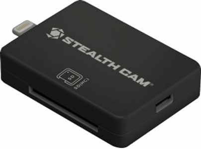 Stealth Cam STCSDCRIOS Memory Card Reader View Photos/Videos Black Compatible w/ iOS