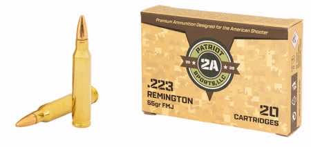 PATRIOT SPORTS LLC P223055F 223Rem 55gr Full Metal Jacket 20 Per Box/50 Case
