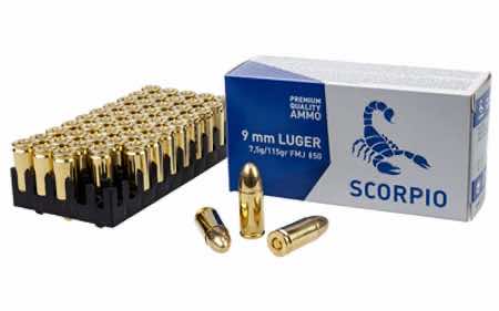 STV Technology SCORPIO AMMO 9MM 115GR FMJ 50/1000