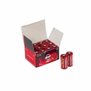 SureFire SF12BB 123A Batteries Red/Black 3.0 Volts 1,550 mAh (12) Single Package Boxed