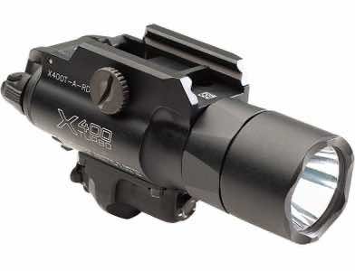 SureFire X400TARD X400T-A-RD Turbo Black Anodized 650 Lumens White LED/Red Laser