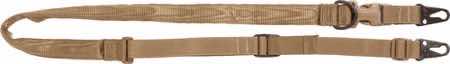 Tacshield T6030CY Warrior 2-in-1 Sling made of Coyote Webbing with HK Snap Hook & Padded Fast Adjust Design for Rifle/Shotgun