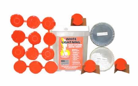 Tannerite WLK White Lightning Impact Enhancement Explosion White Vapor Rimfire Rifles Firearm Includes Catalyst/Cardboard Target Holders/Hi-Viz Target Dots 90 Targets