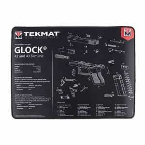 TekMat TEKR20GLOCK4243 Glock 42/43 Ultra 20 Cleaning Mat Black/White Rubber 15