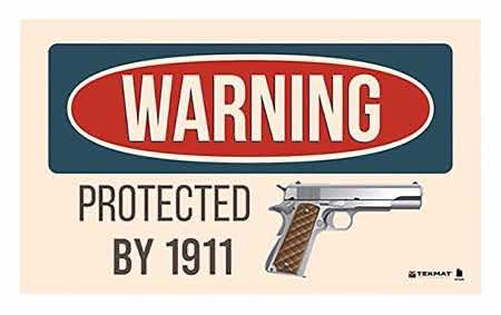 TekMat TEK42WARNING1911 Warning Protected By 1911 Door Mat 25