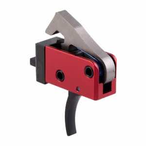 Timney Triggers 682 PCC Trigger Two-Stage Curved Trigger with 2 lbs Draw Weight & Black/Red Finish for AR-Platform